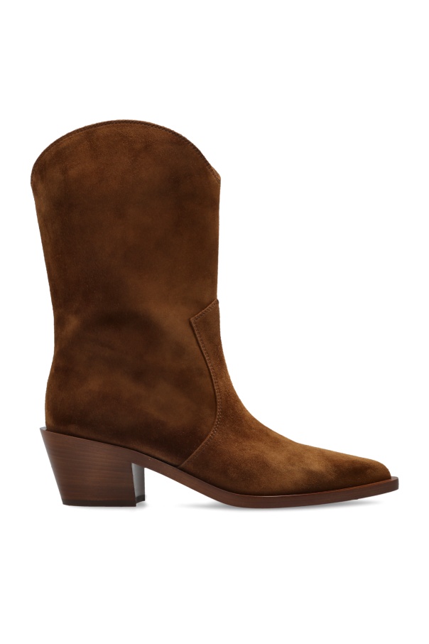 GIANVITO ROSSI SUEDE WESTERN BOOTS