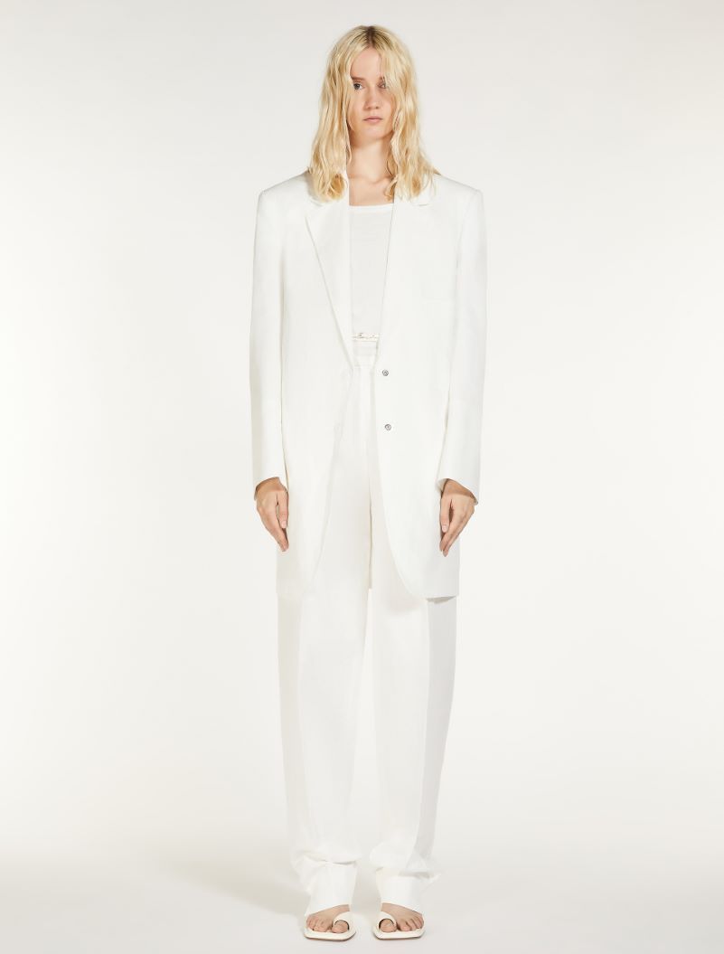 Sportmax Oversized Single-breasted Blazer In White