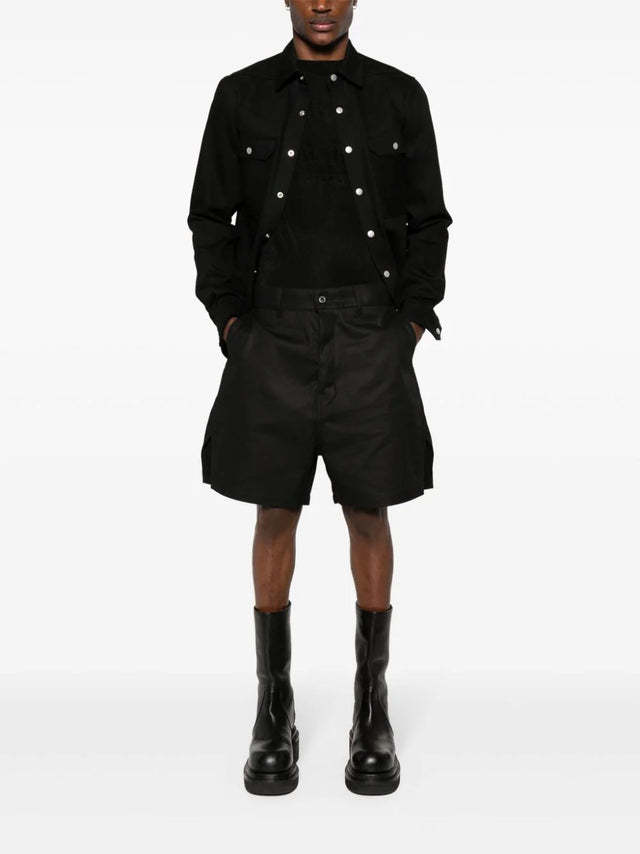 Rick Owens Drkshdw Porterville Denim Coat In Black