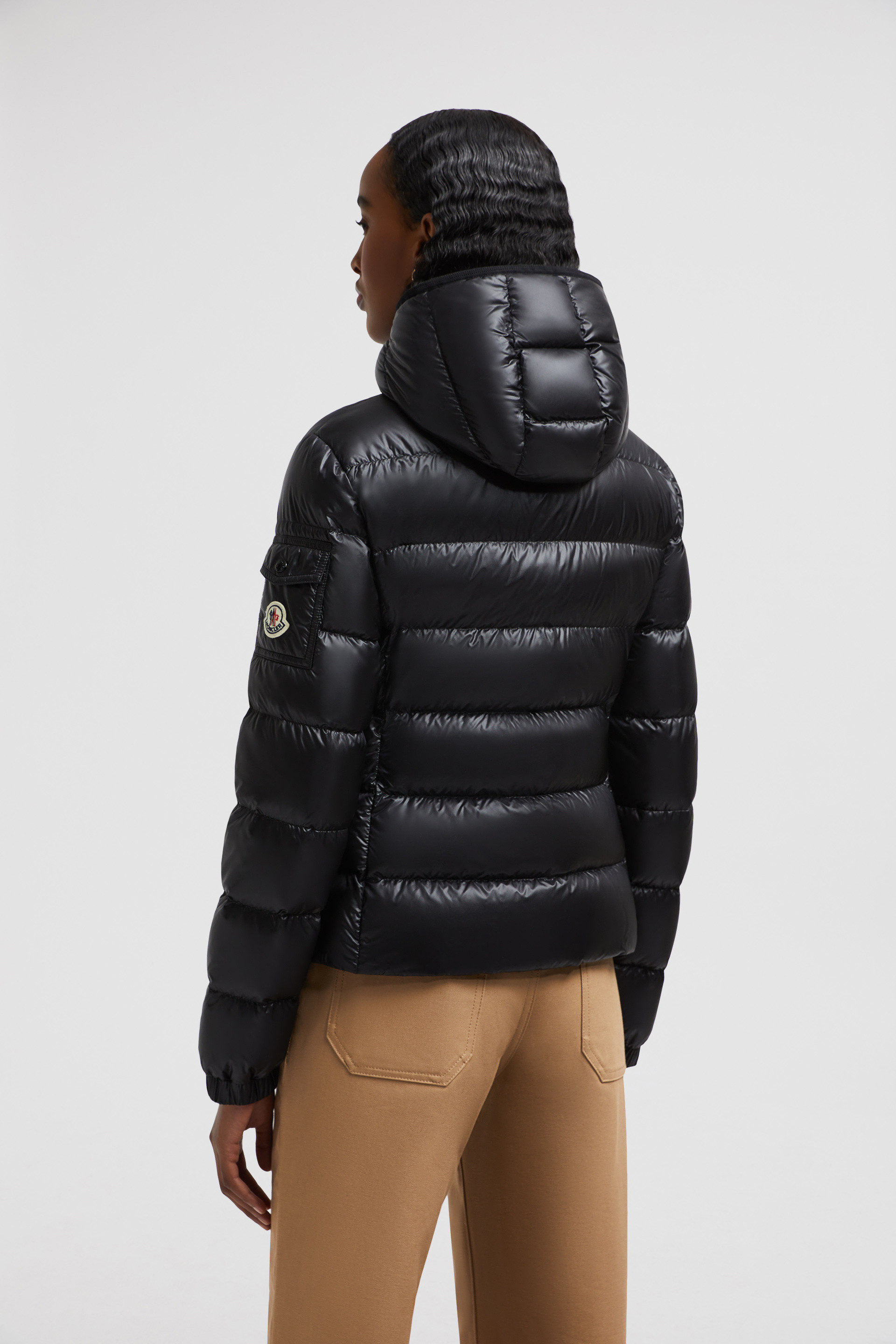 MONCLER GLES HOODED SHORT DOWN JACKET 