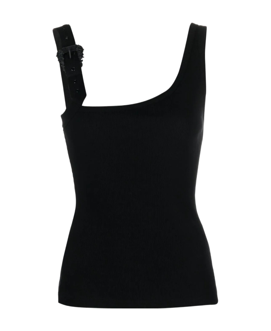 VERSACE JEANS VERSACE JEANS COUTURE BUCKLE-EMBELLISHED RIBBED TANK TOP