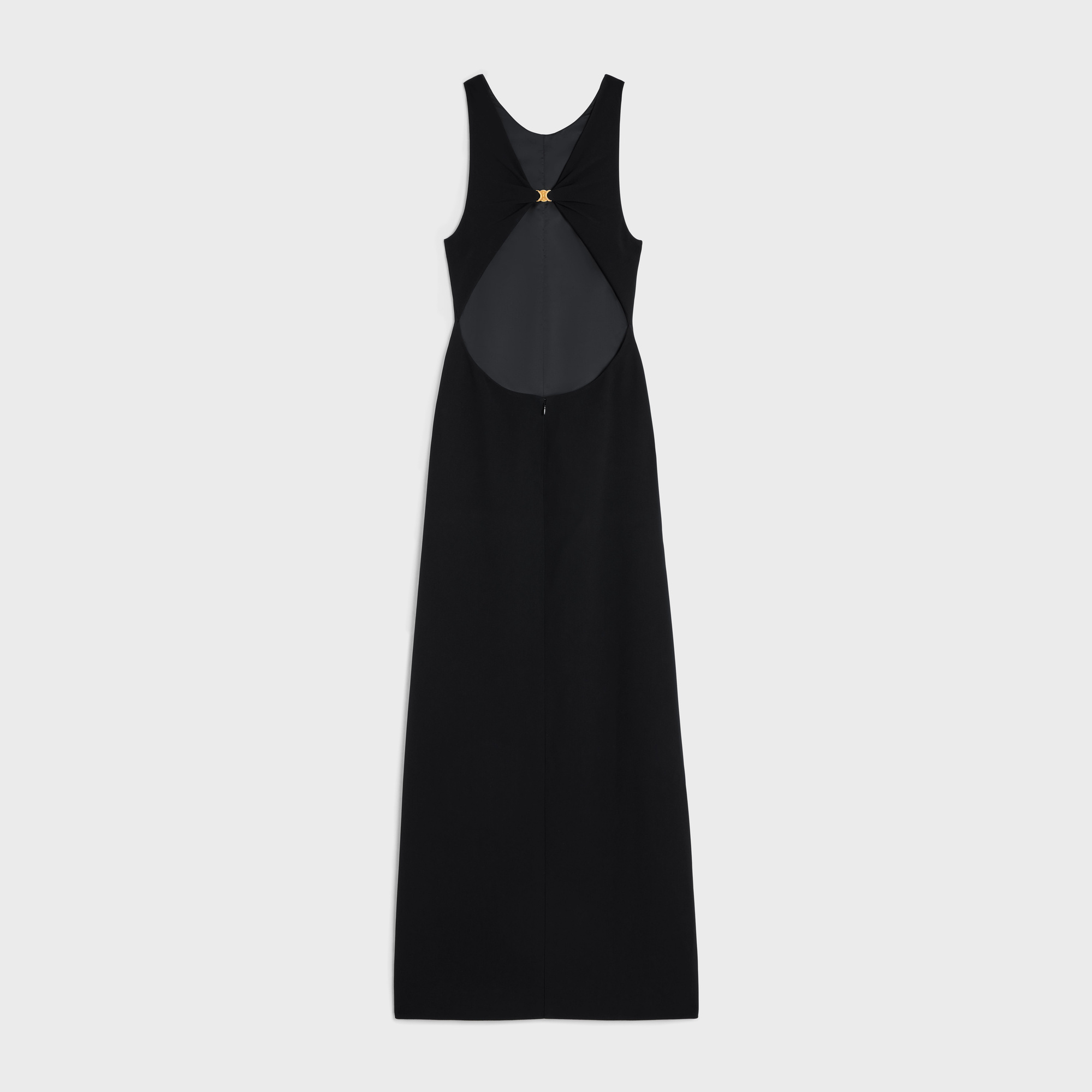 CELINE VEST DRESS IN SATIN WITH CREPE LINING