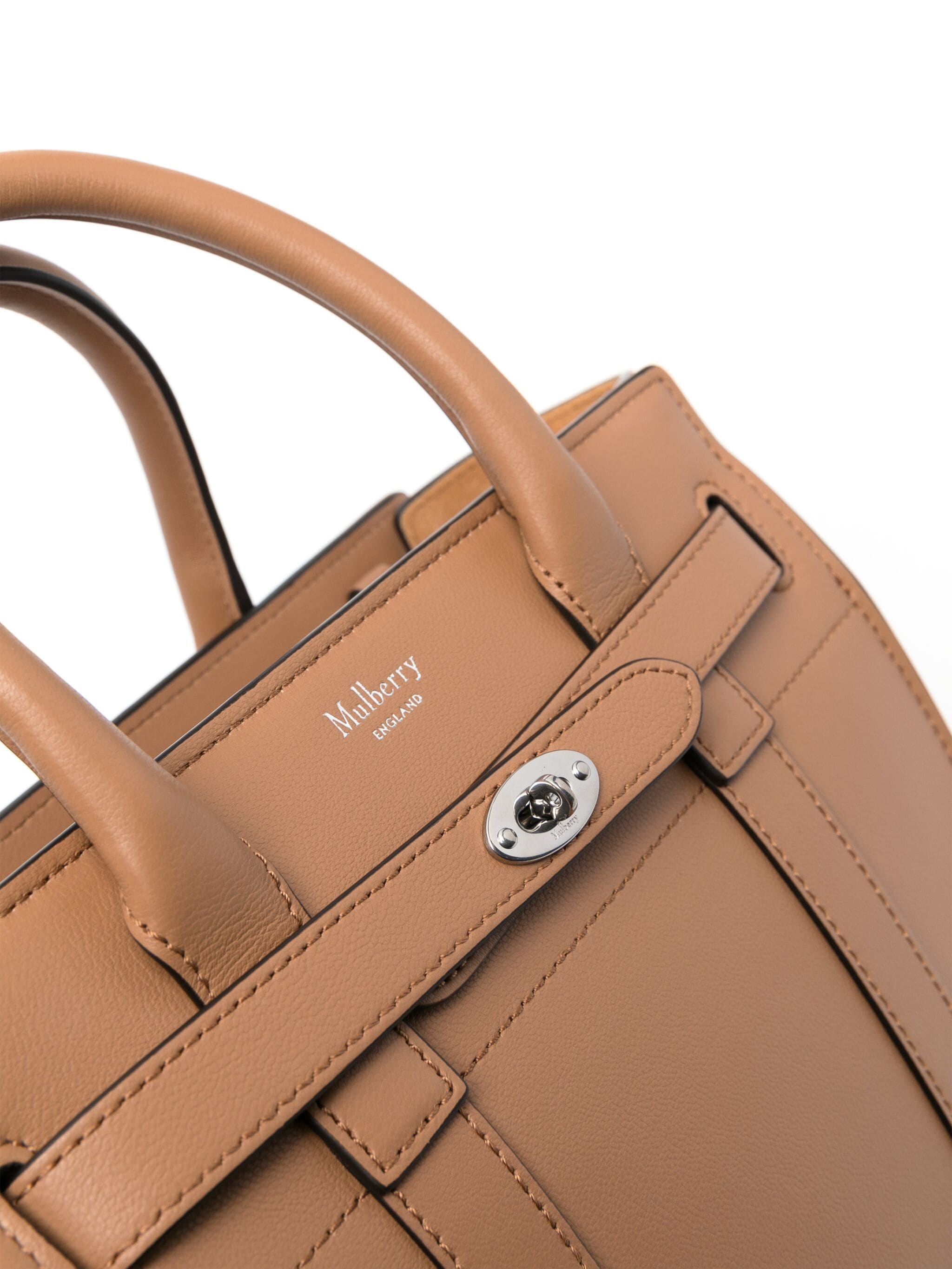 Mulberry Mini Zipped Bayswater In Nude