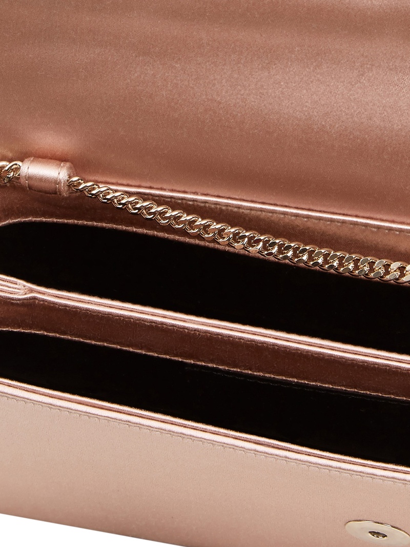 Roger Vivier Flower Buckle Envelope Flap Crossbody Bag In Brown