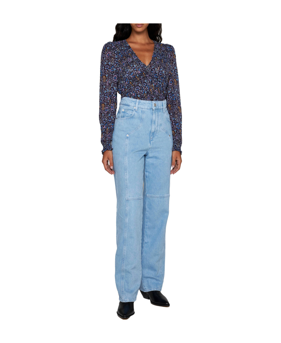 Isabel Marant Étoile Valeria Mid-rise Straight Jeans In Blue