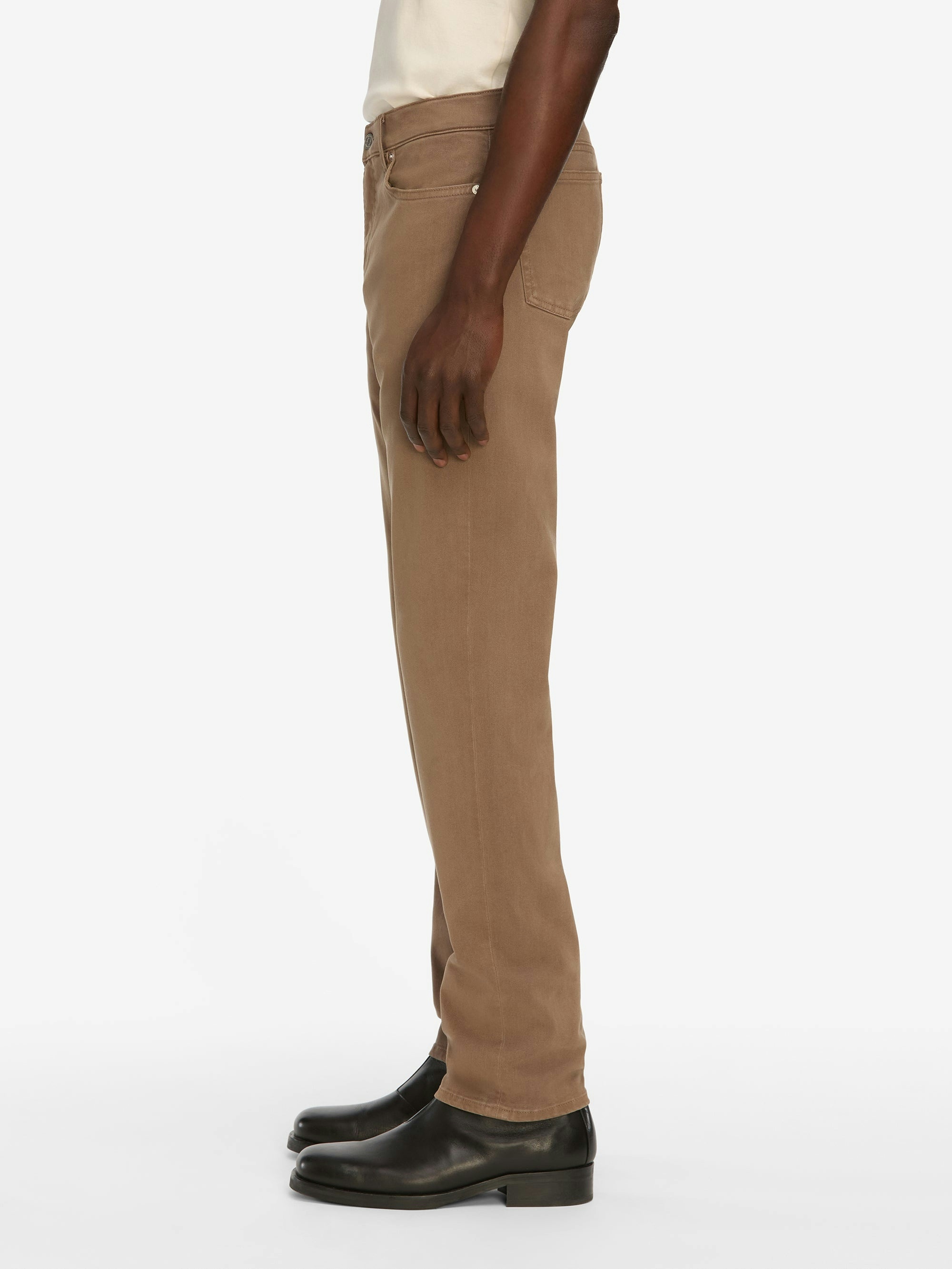 Frame Jeans With Belt Loops In Brown