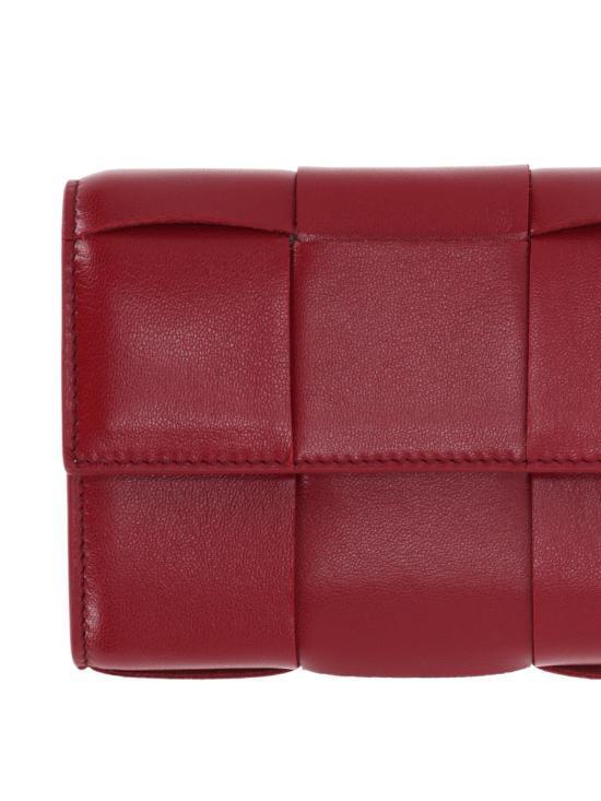 Bottega Veneta Weaving Wallet In Red