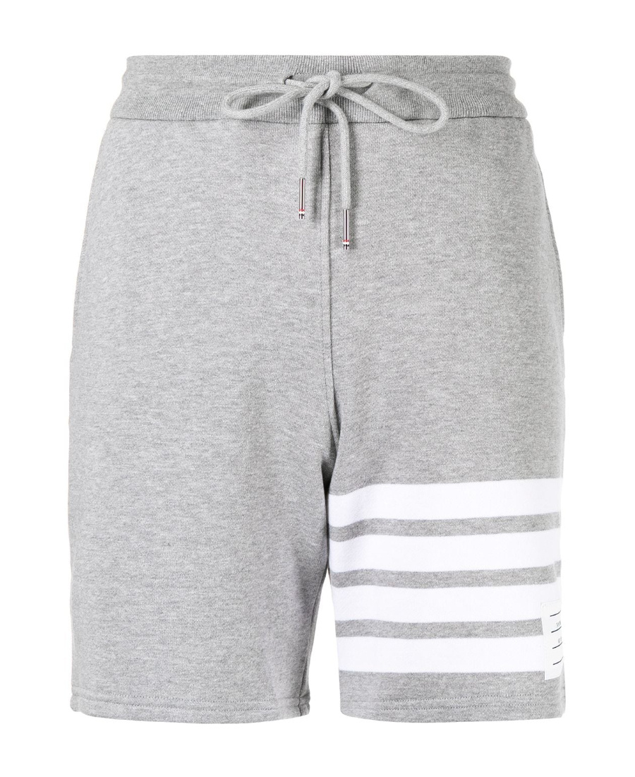 Thom Browne 4-bar Stripe Track Shorts In Gray