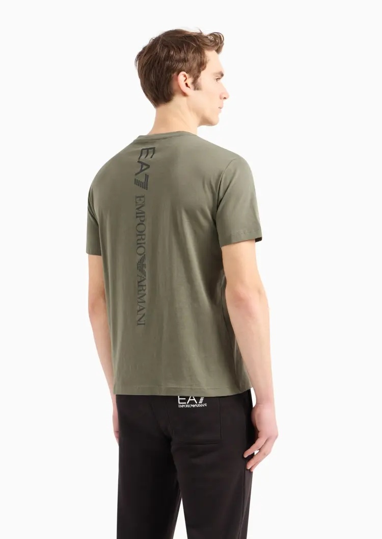 Ea7 Pima Cotton Core Identity T-shirt In Gray