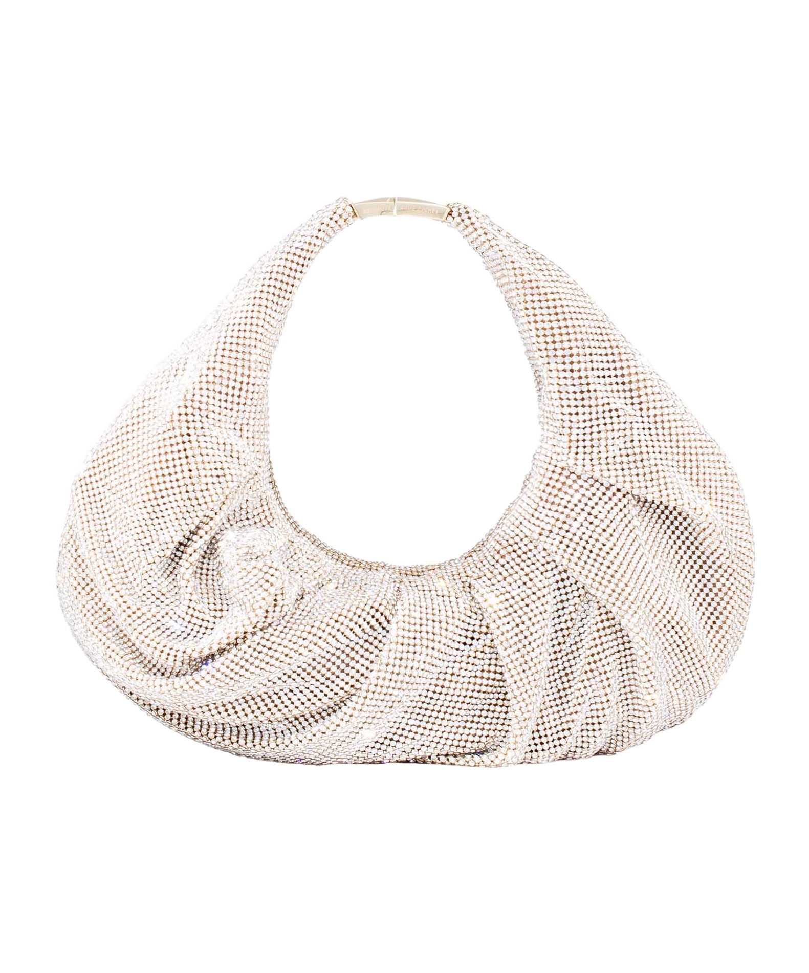 Benedetta Bruzziches Yennefer Crystal-embellished Draped Shoulder Bag In White