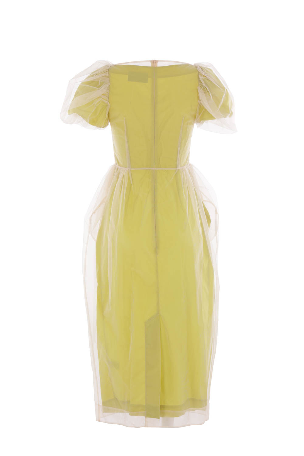 Simone Rocha Layered Balconette Midi Dress In Yellow