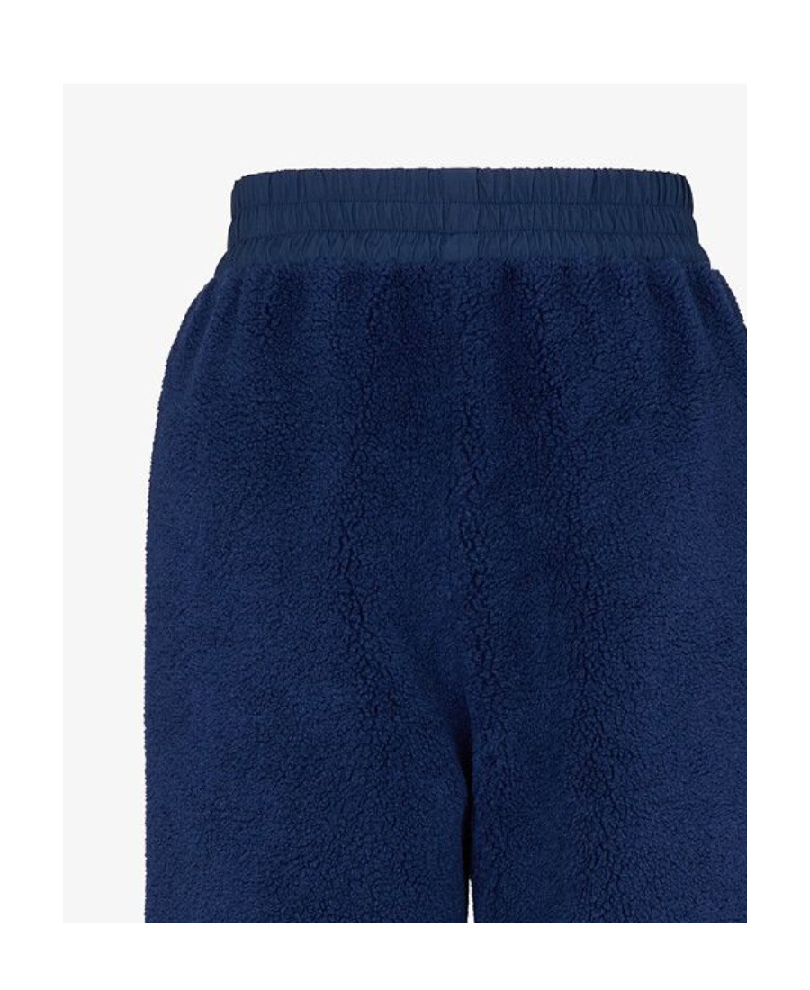 Fendi Fleece Straight-leg Track Pants In Blue