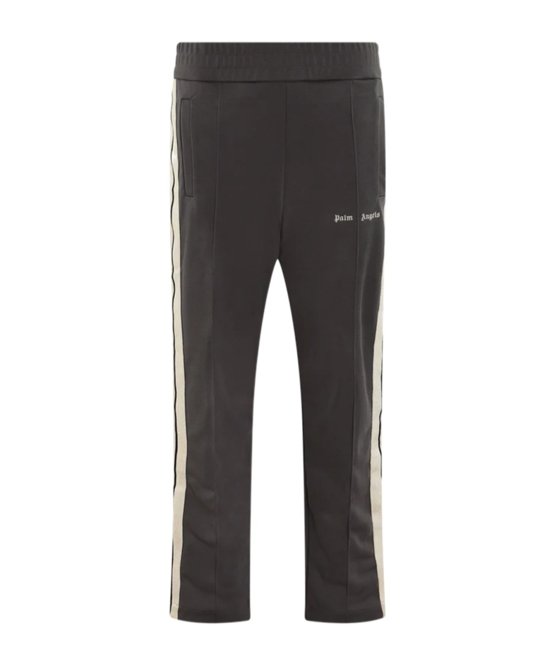 Palm Angels Logo Track Joggers Straight Leg Style In Brown