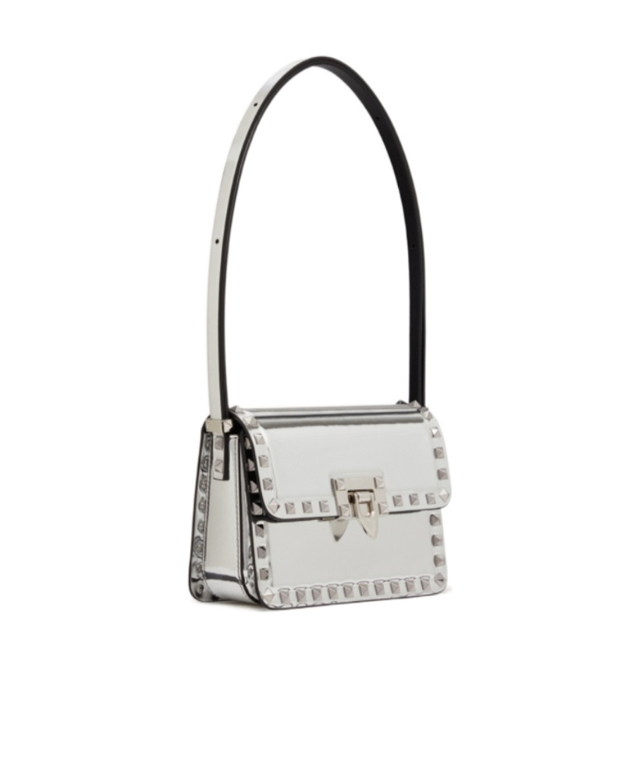 Valentino Small Rockstud23 Shoulder Bag In Gray