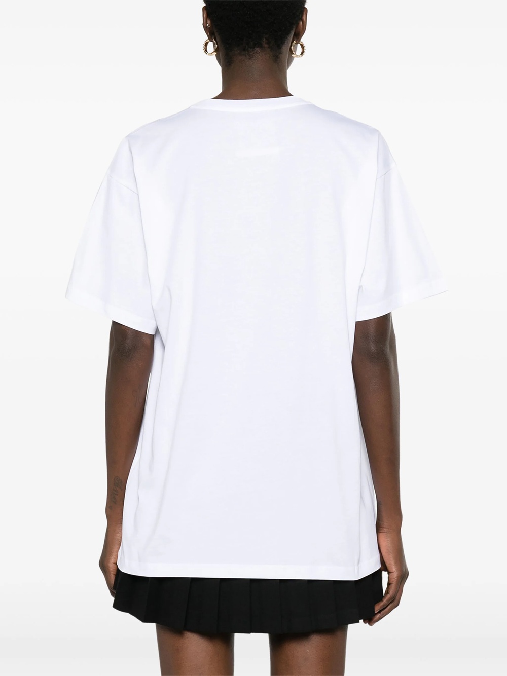 Moschino Hand Drawn Teddy Bear Logo T-shirt In White