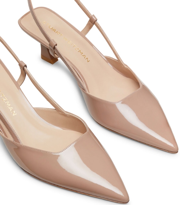 Stuart Weitzman Pointed High-heeled Sandals In Nude