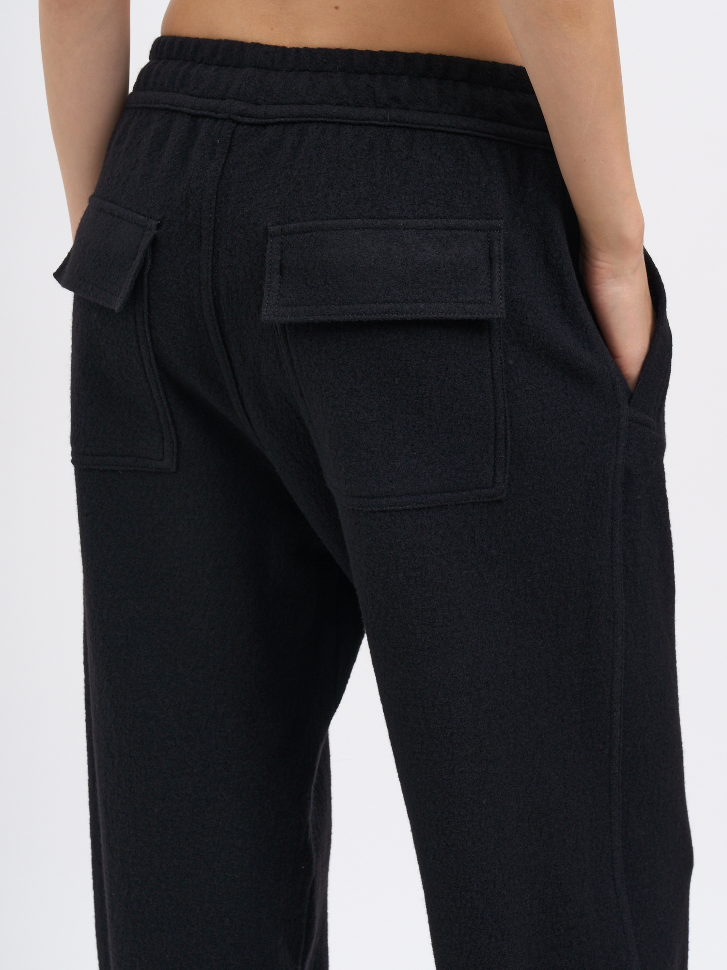 Thom Krom Pantalone In Lana A Gamba Larga In Black