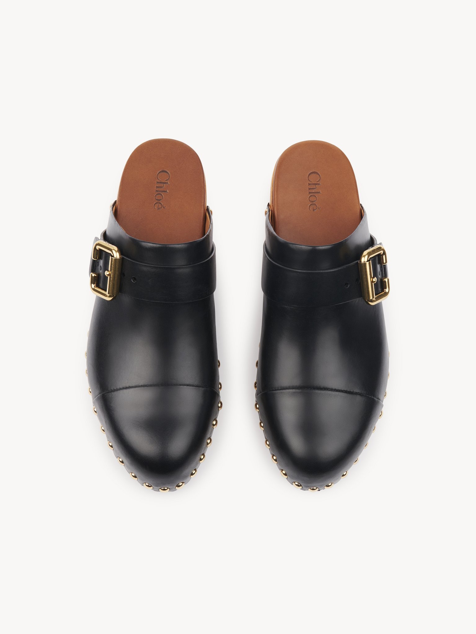 Chloé Women Jeannette Leather Clogs In Black