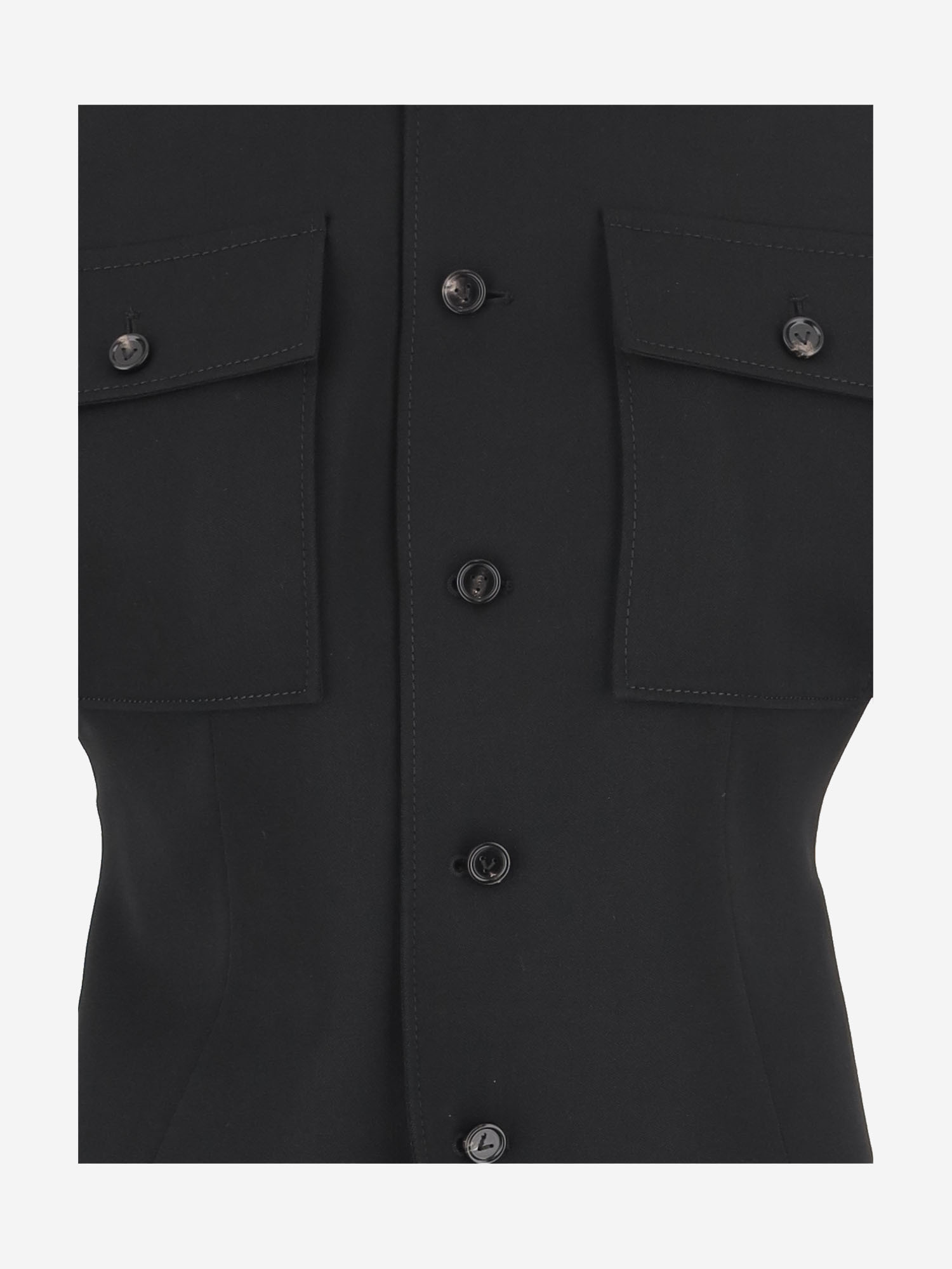 Bottega Veneta Button-up Shirt Jacket In Black
