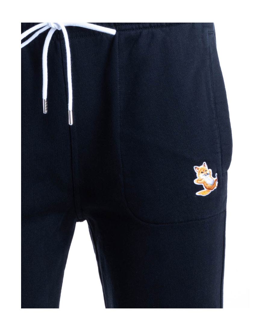 Maison Kitsuné Chillax Fox Tapered Track Pants In Black
