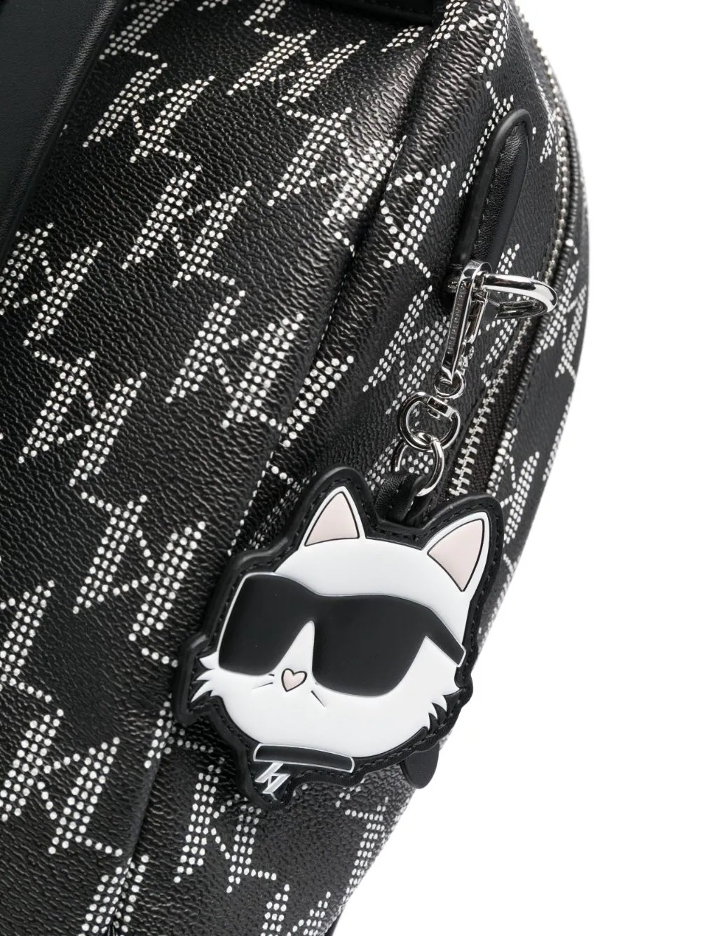 Karl Lagerfeld K/ikonik 2.0 Monogram Backpack In Black