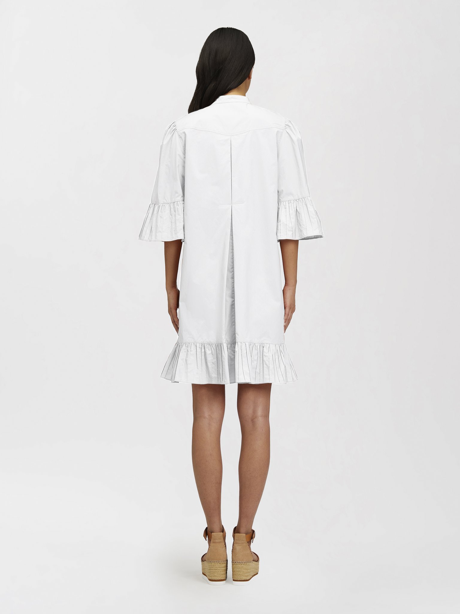Shop See By Chloé Cotton Short Shirt Dress In White