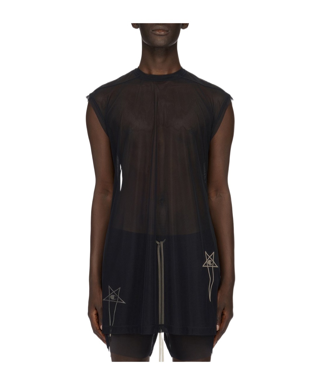 Rick Owens X Champion Tarp T Logo-embroidered Tank Top In Black