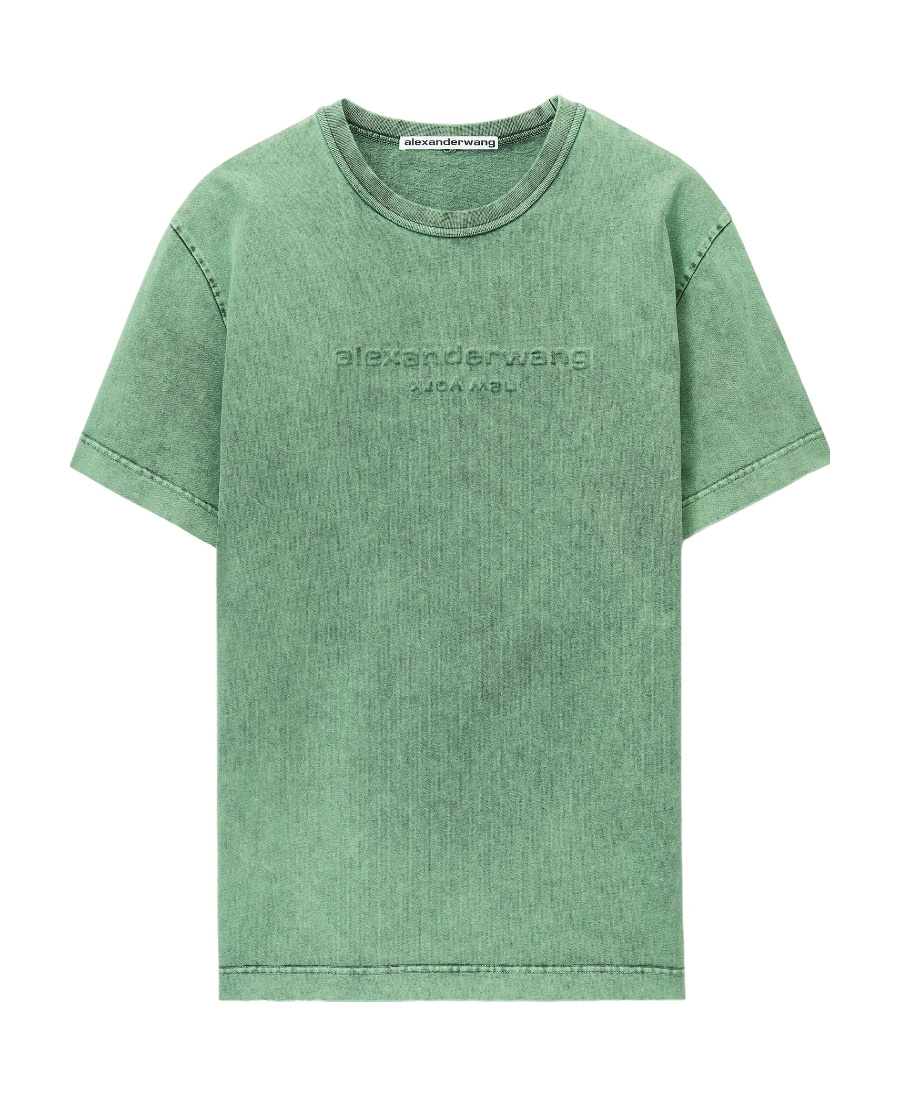 Alexander Wang Crewneck Short-sleeved T-shirt In Green