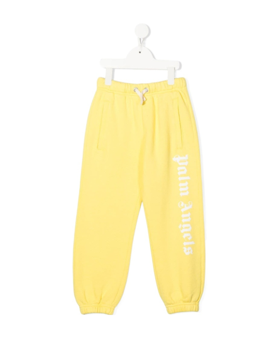 Palm Angels Logo-print Tracksuit Bottoms In Yellow