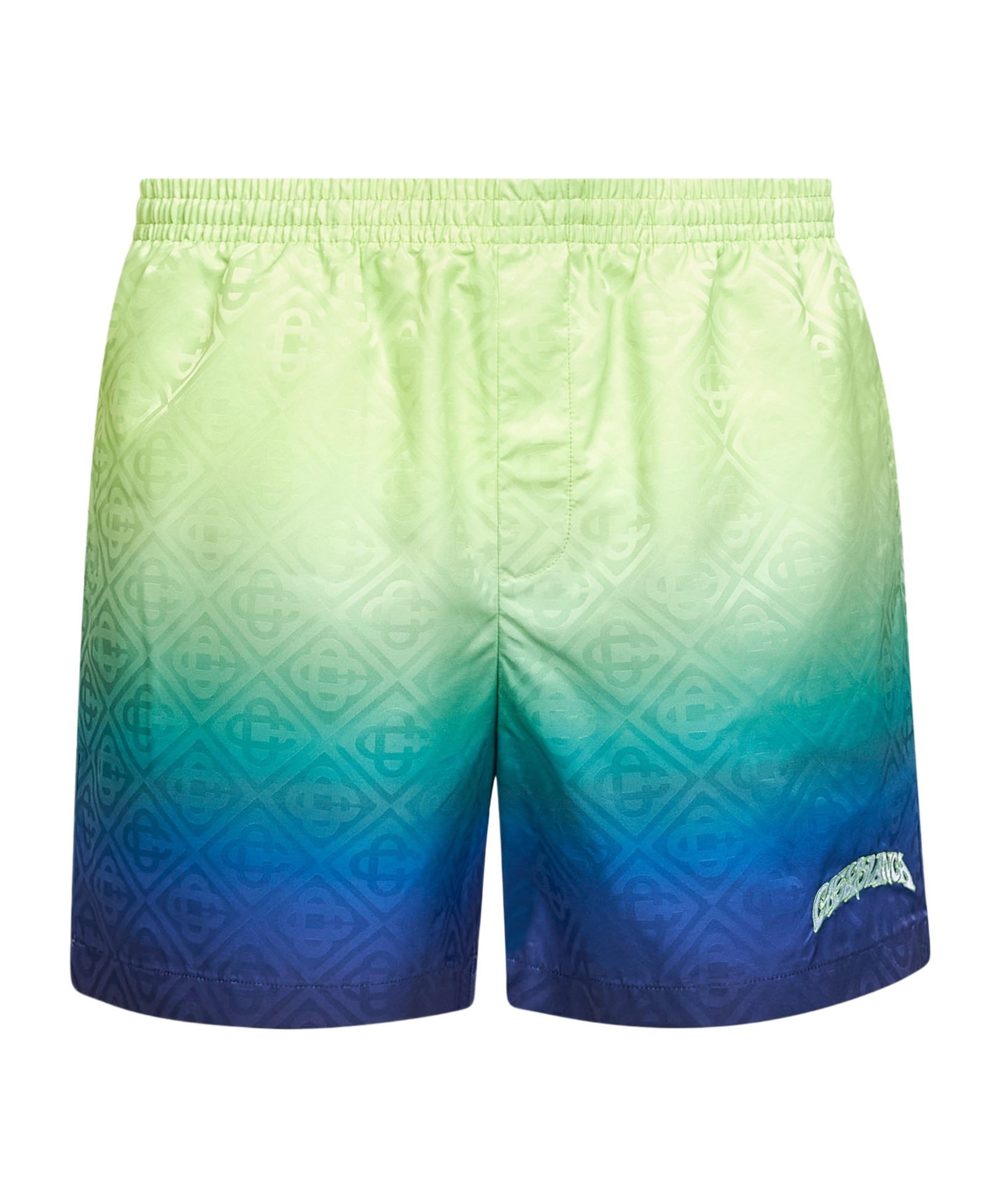 Casablanca Monogram Logo-embroidered Swim Shorts In Multi
