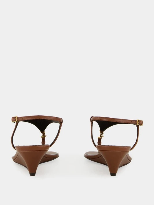 Saint Laurent Open-toe High-heeled Sandals In Brown