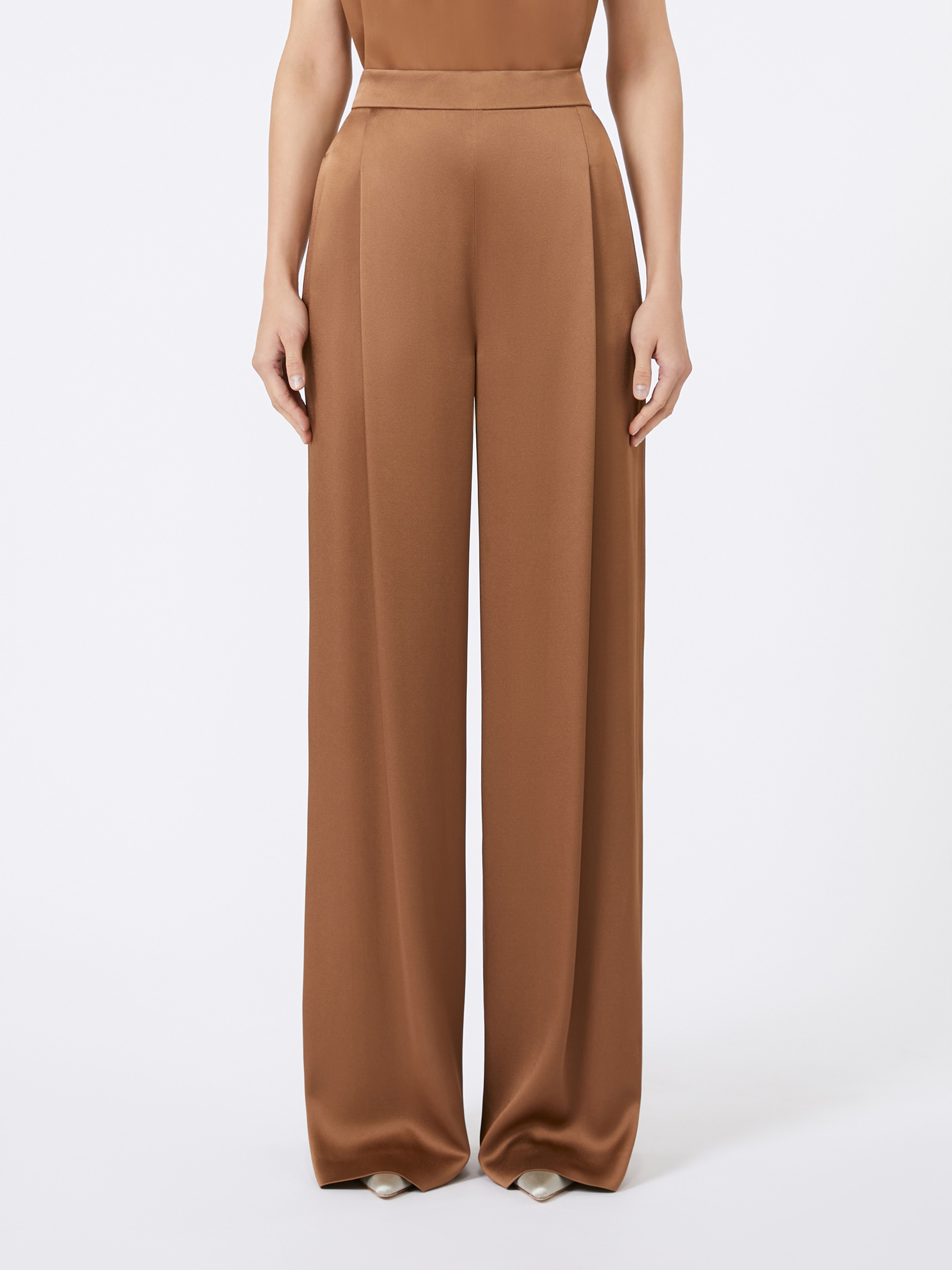 Max Mara Flowing Envers Satin Trousers