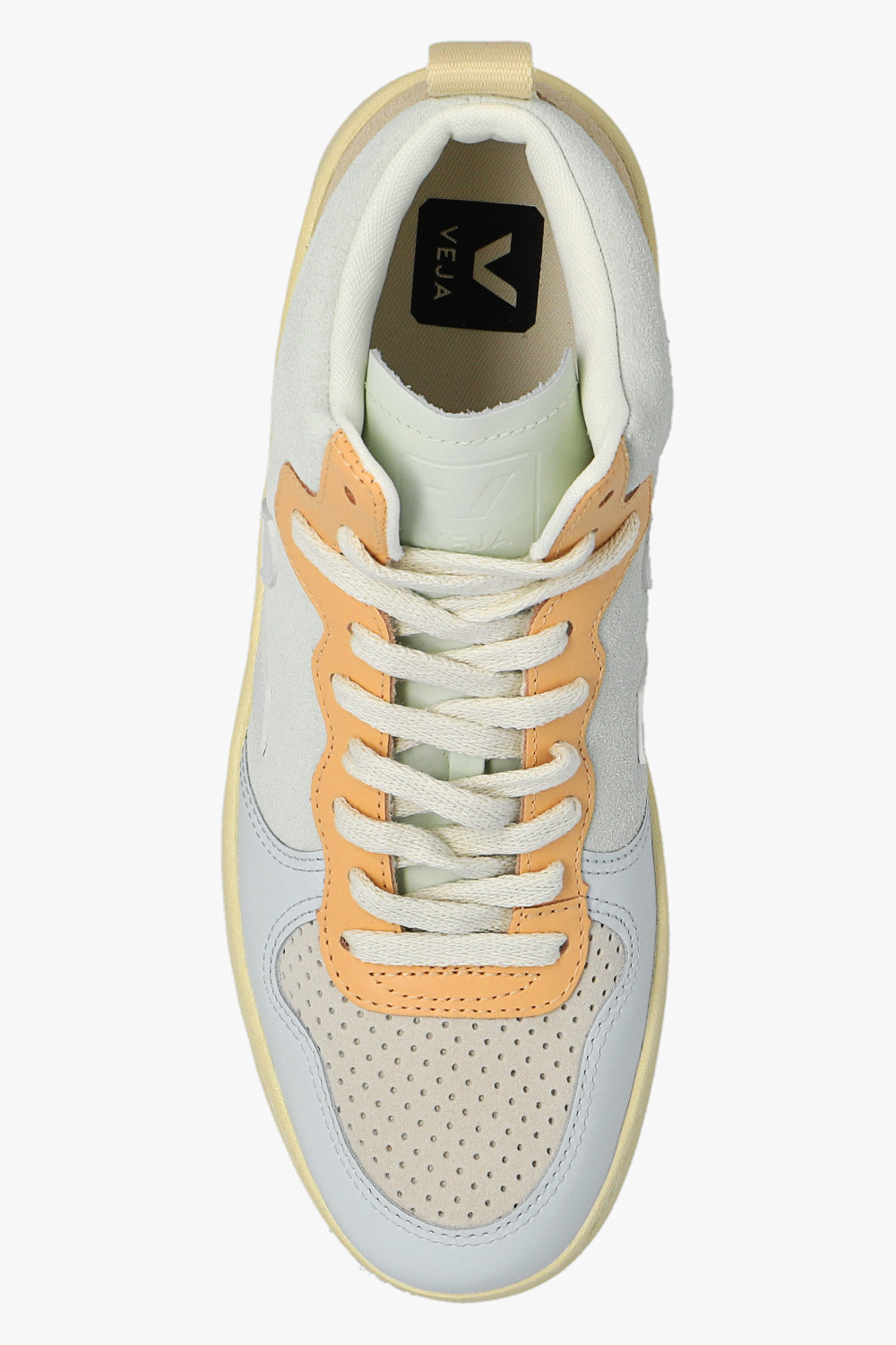 Veja V-15 High-top Sneakers In Nude