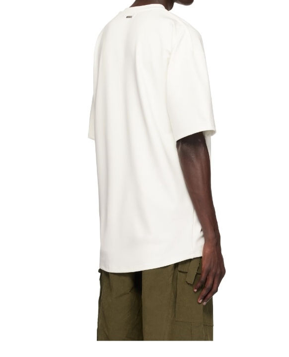 Mugler Round Neck Short Sleeve T-shirt In White