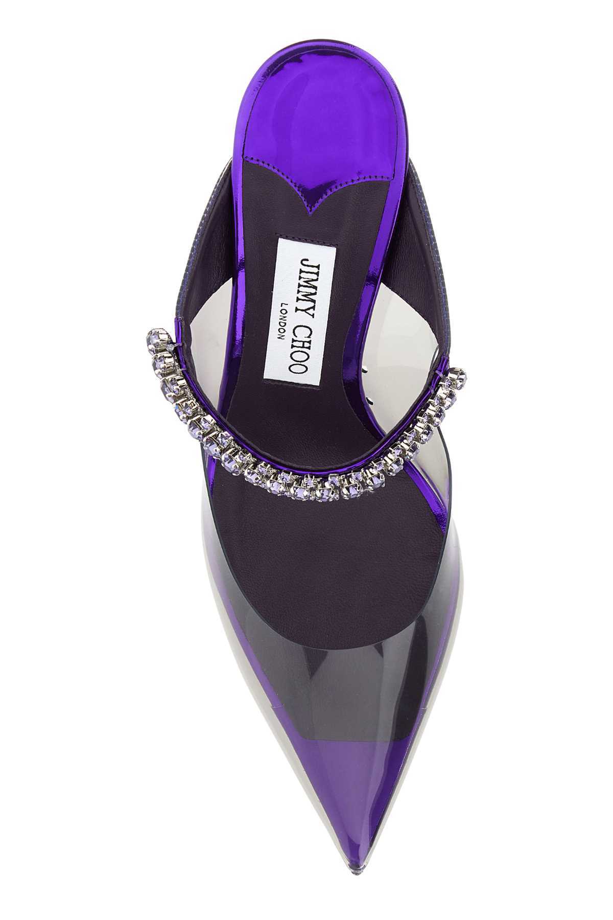Jimmy Choo Bing Crystal Clear Mule Pumps In Multicolor