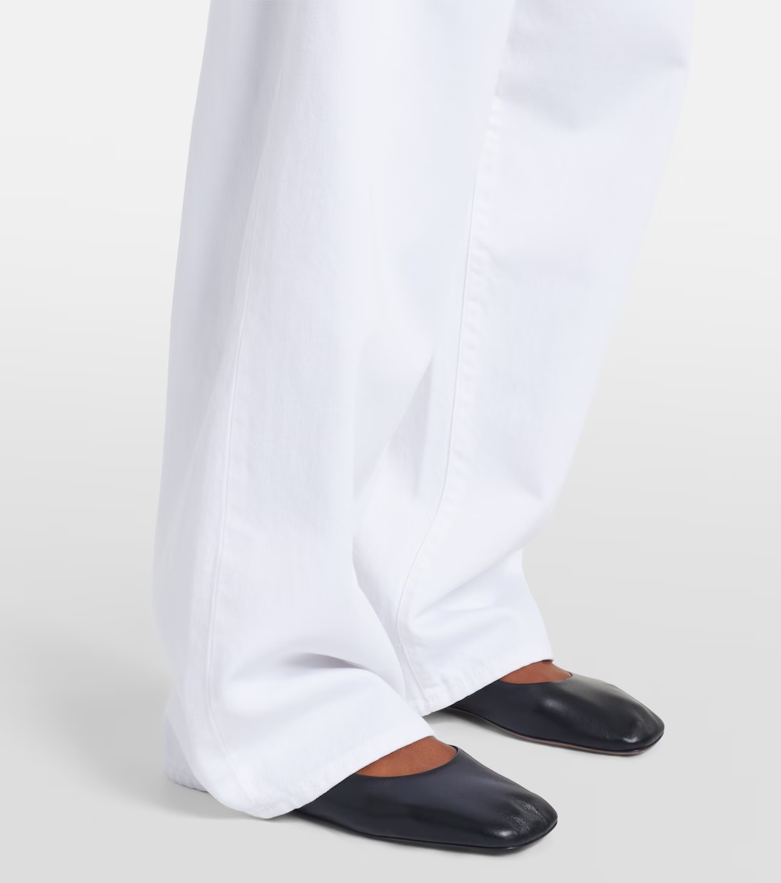 Rohe Low-rise Wide-leg Jeans In White