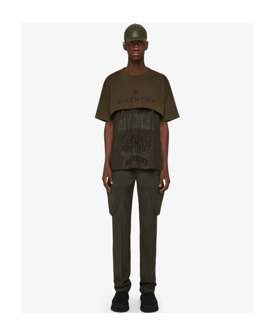 Givenchy Logo Casual Pants In Green