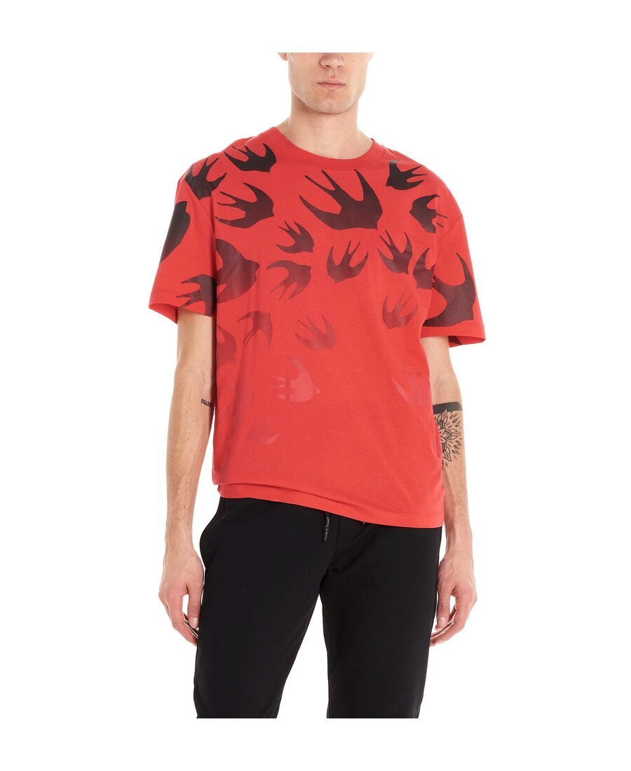 Mcq By Alexander Mcqueen Feiyan Printed Loose T-shirt In Red