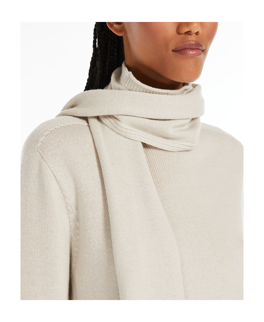 Max Mara Wool Turtleneck Sweater In Nude