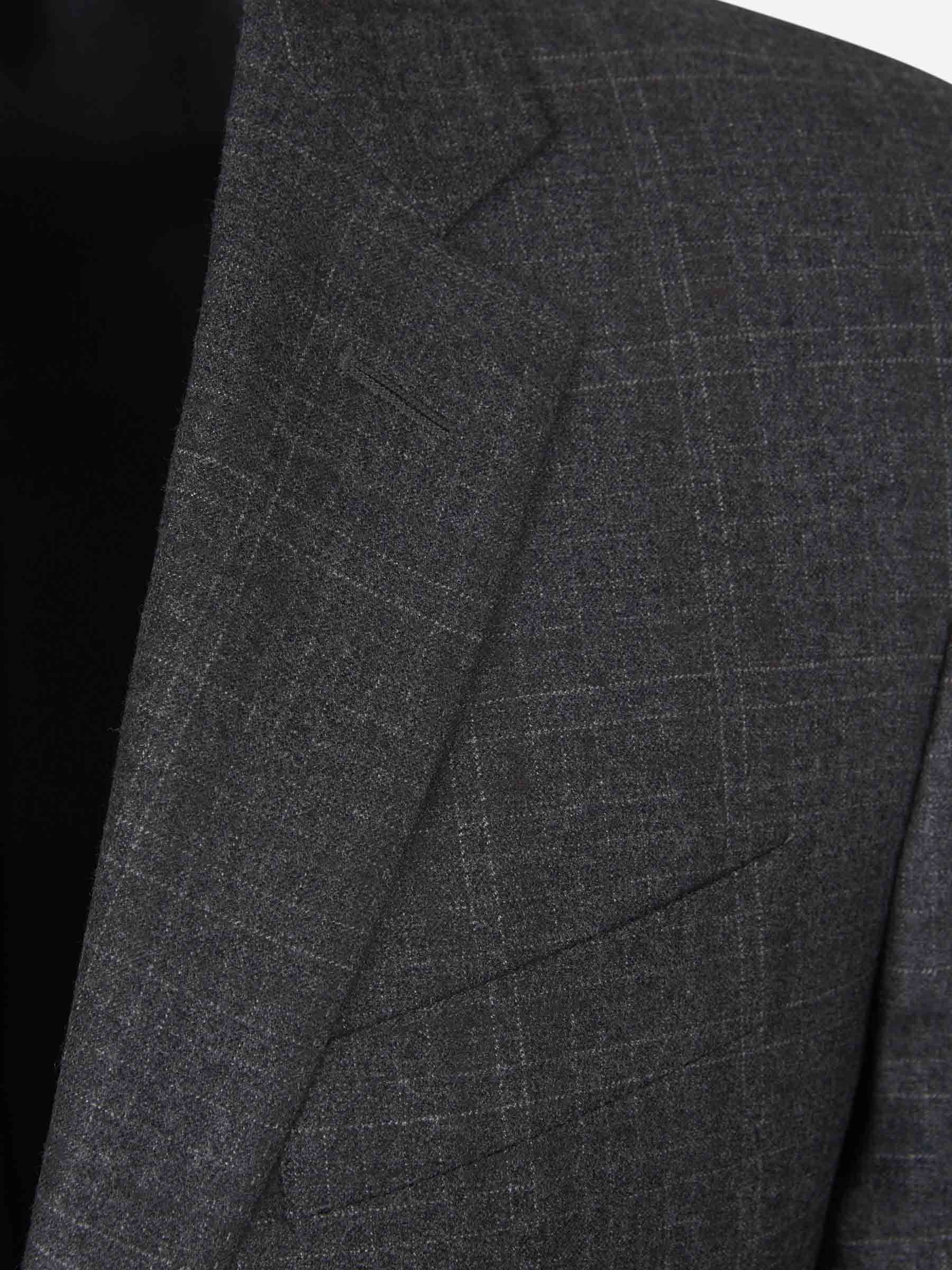 Canali Prince Of Wales Motif Suit In Black