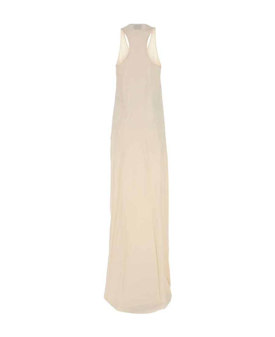 Balenciaga White Logo-print Racerback Gown