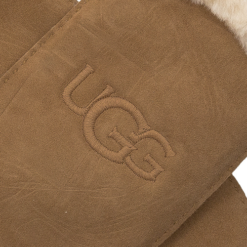 Ugg Logo Gloves In Brown