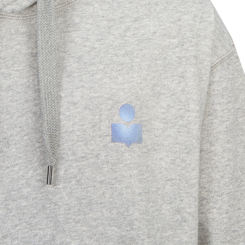 Isabel Marant Logo Hooded Sweater In White