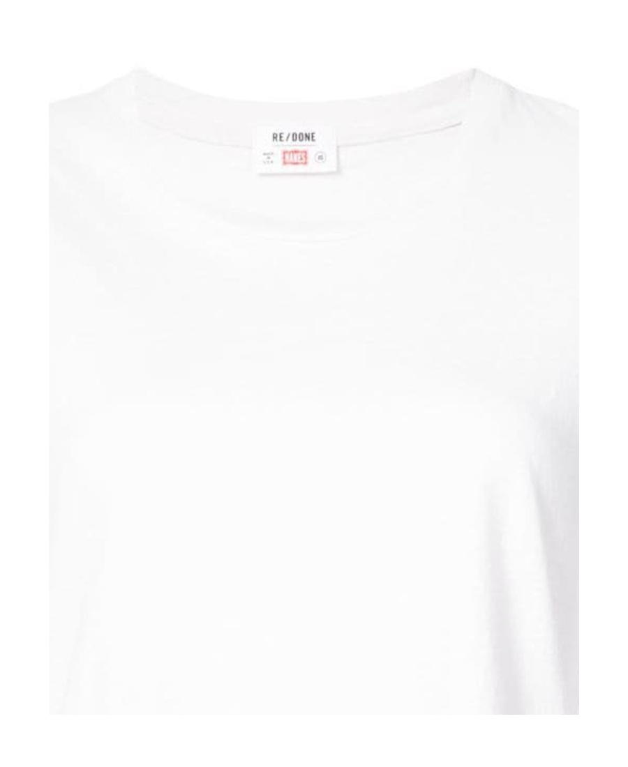 Re/done White Hanes Edition 1950s Boxy T-shirt In White