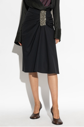 Dries Van Noten High Waist Skirt In Blue