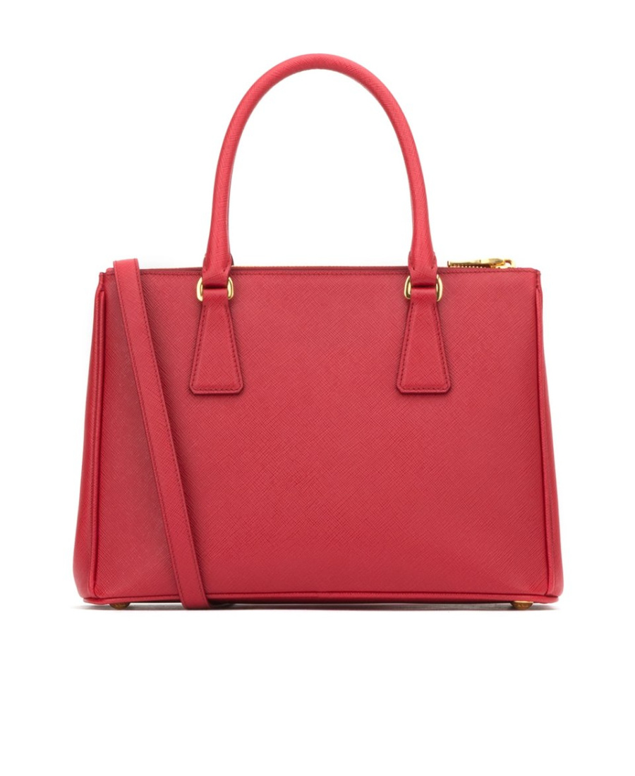 Prada Galleria Saffiano Leather Medium Bag In Red