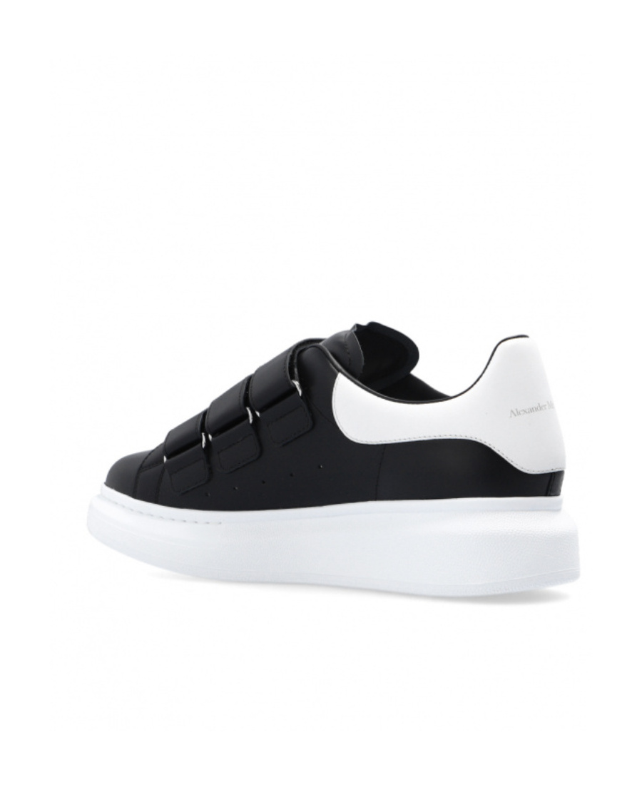 Alexander Mcqueen Touch-strap Low-top Sneakers In Black