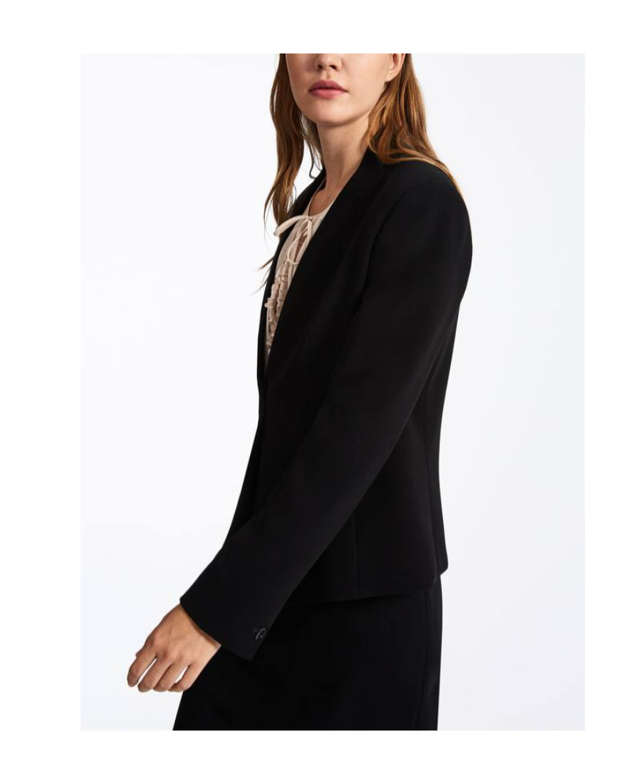 Max Mara Long Sleeved Suit Jacket In Black