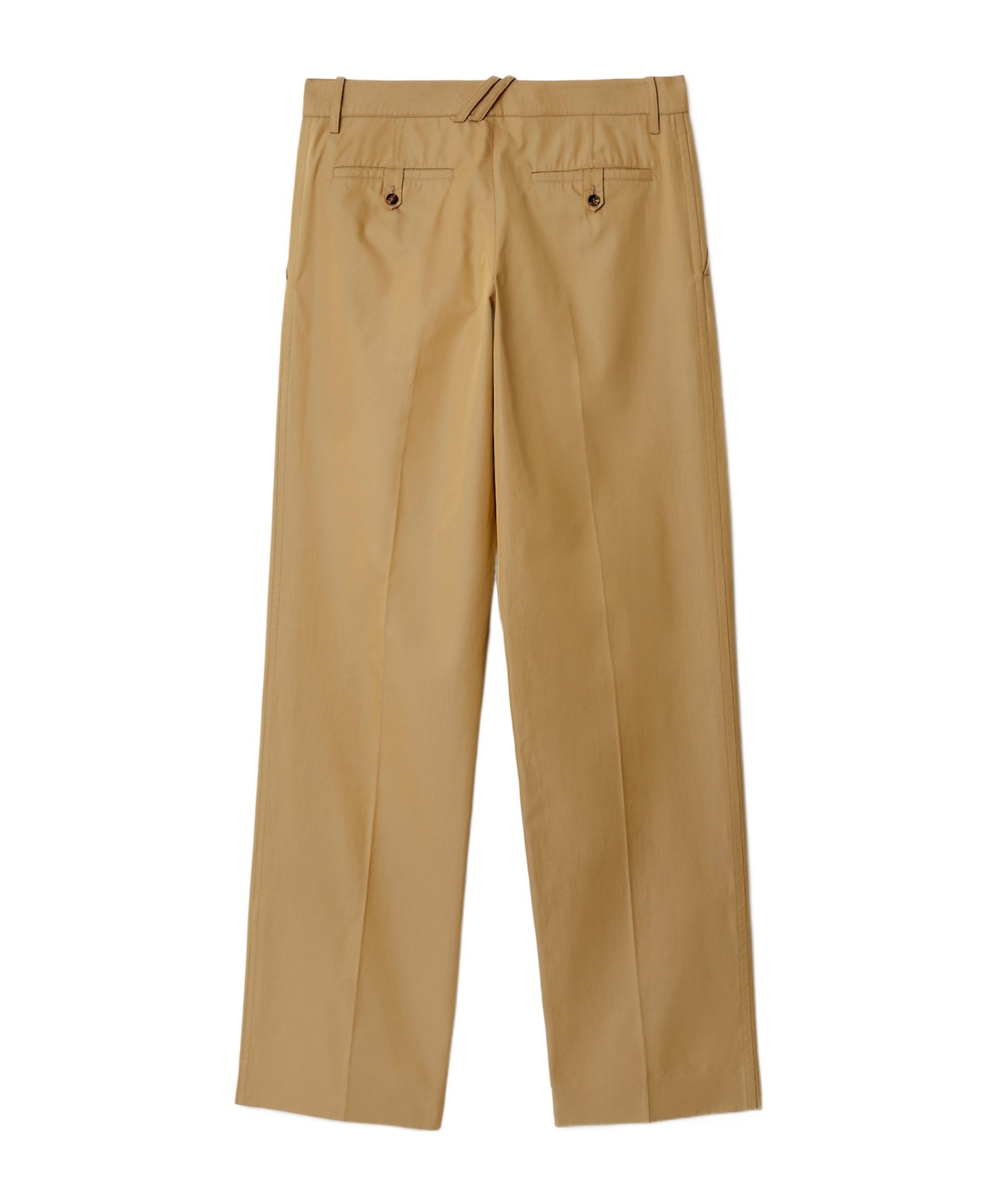 Burberry Straight-leg Cotton Trousers In Nude