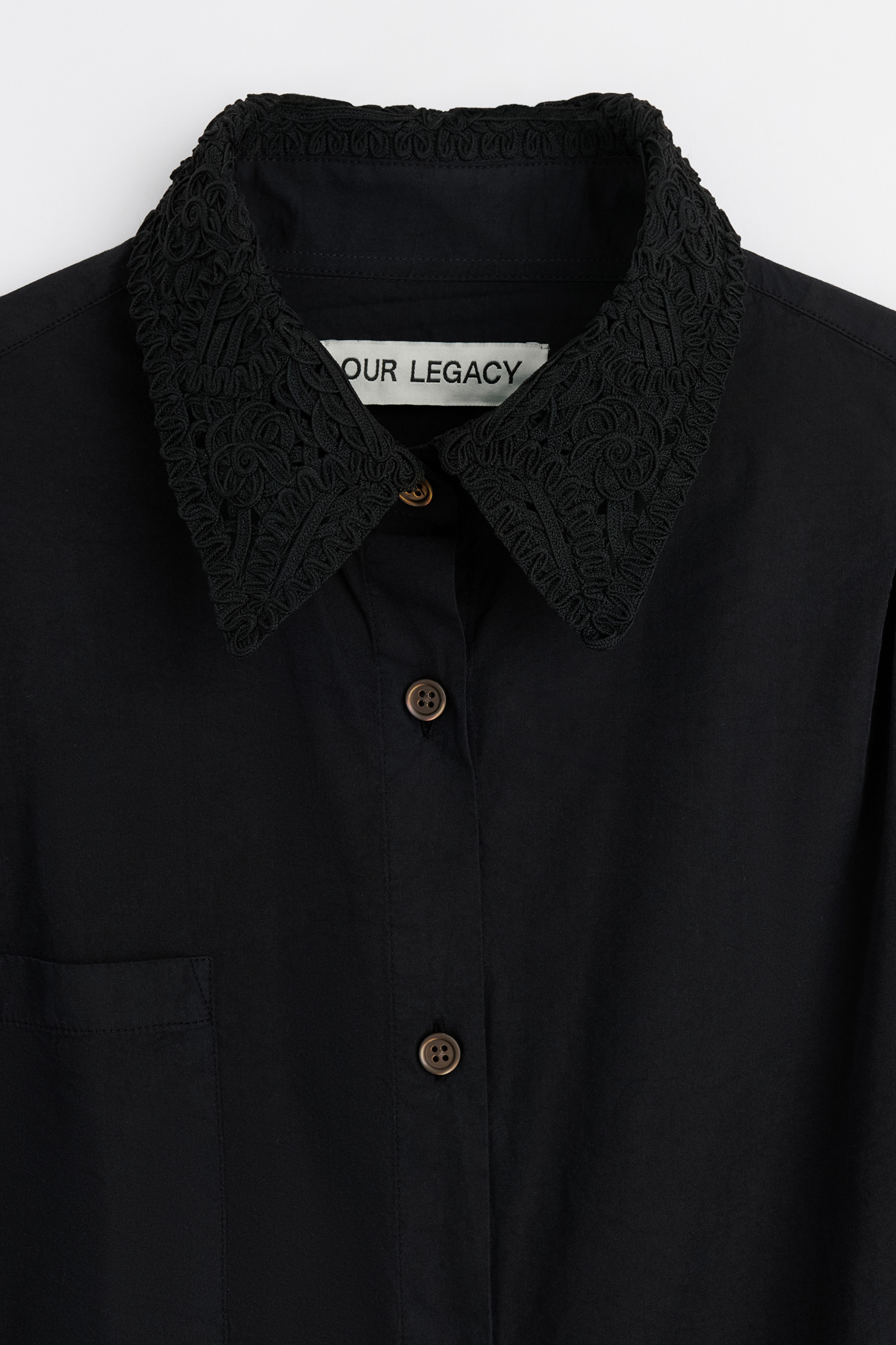 Our Legacy Oversized Long-sleeve Shirt In Black